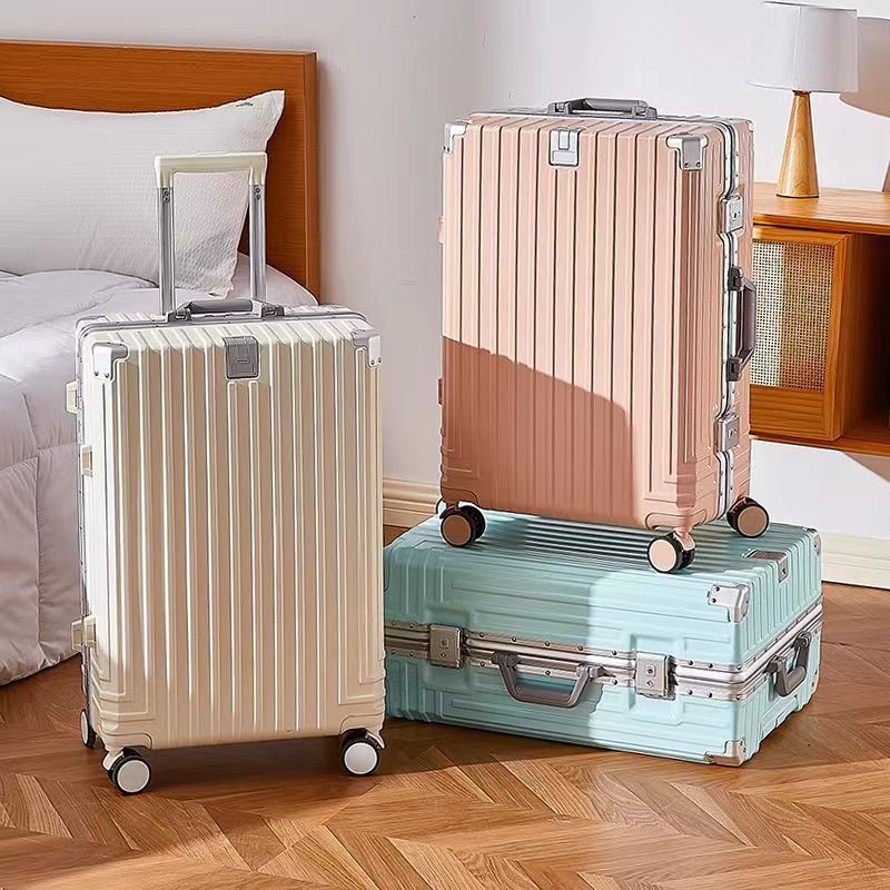 Light luxury luggage 24 inch trolley case for female students multifunctional boarding case 20 inch light and durable