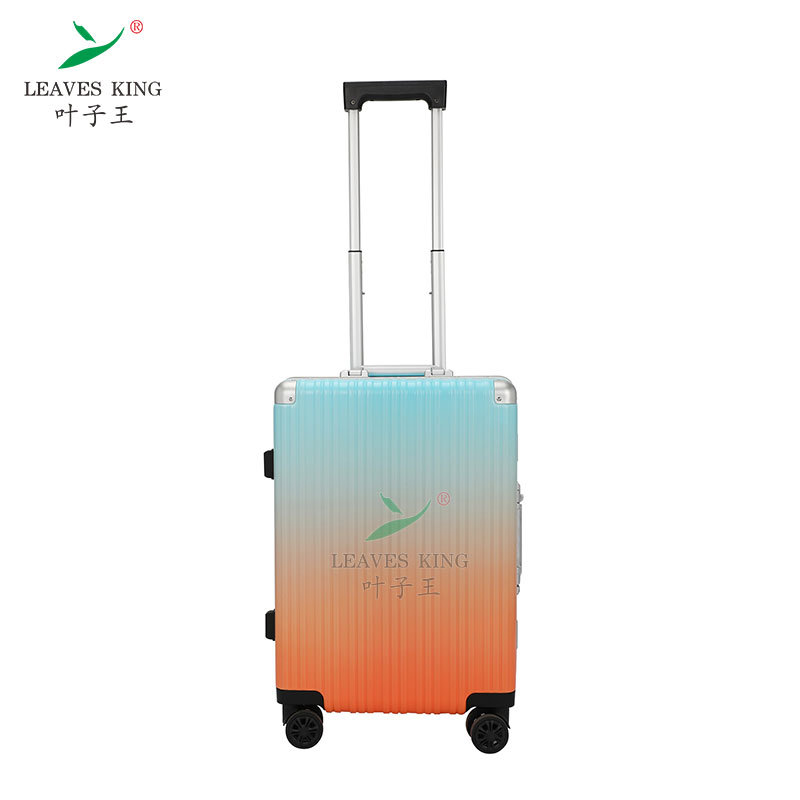 C31027Customized fashion gradient color suitcase 20 inch German Bayer PC student aluminum frame suitcase large capacity 28 inch