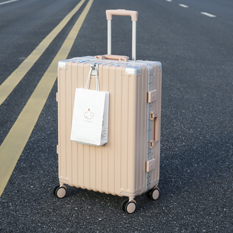 C31036New macaron aluminum frame trolley case universal wheel 24 inch suitcase boarding case 20 travel case