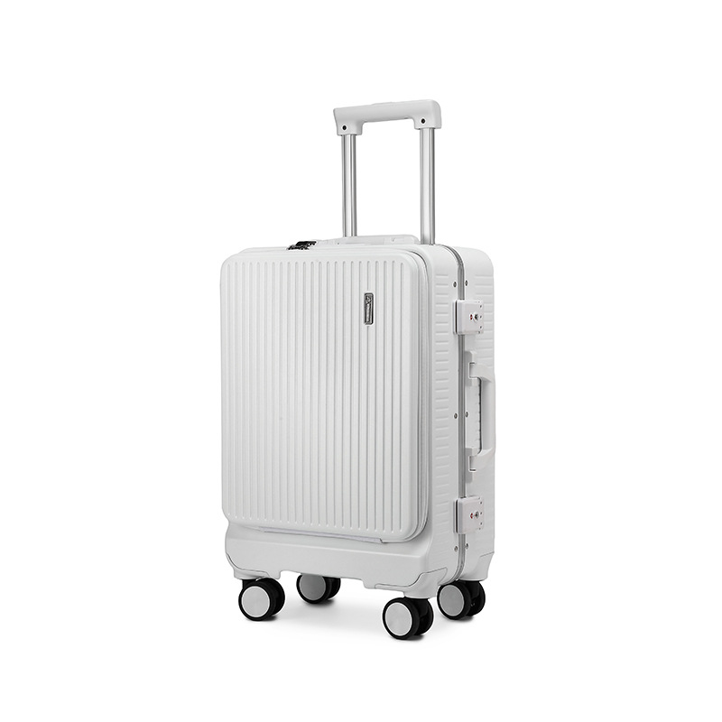 C31015Front opening computer stylish aluminum frame 24 suitcase travel suitcase large capacity 28 password box