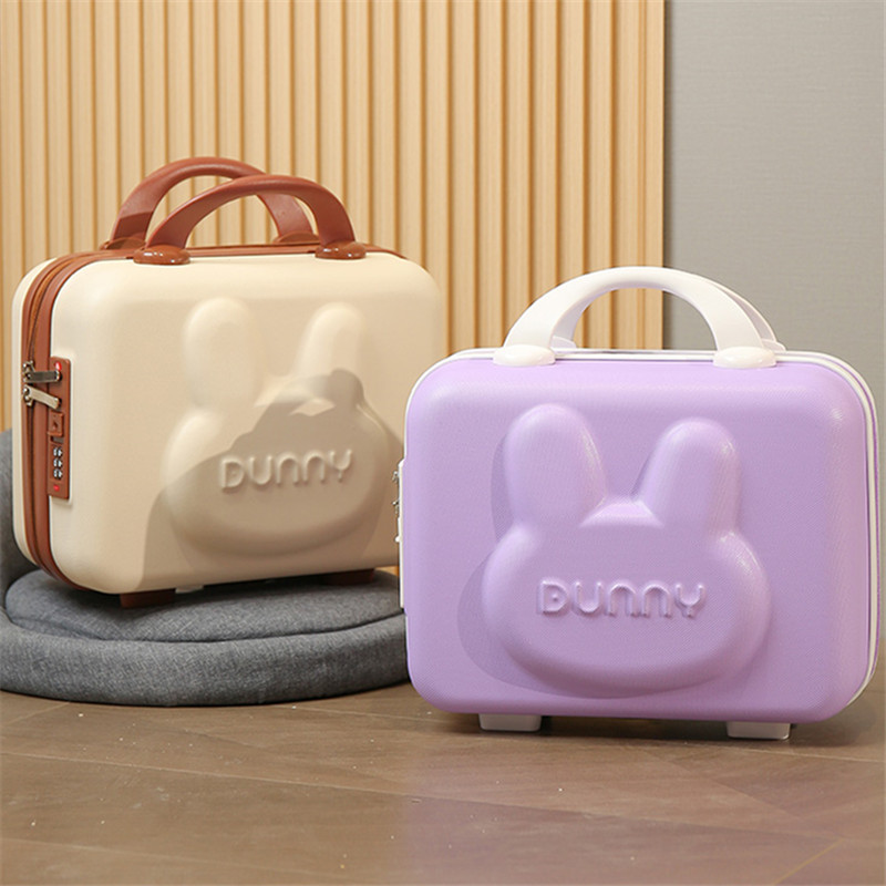 C4008  Cartoon suitcase mini cosmetic box 14 inch small box gift box 16 inch suitcase storage password box (复制)