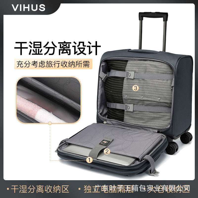 C31008 New 16-inch carry-on luggage Oxford cloth trolley case 18-inch business aviation high-speed rail crew Casket universal wheels