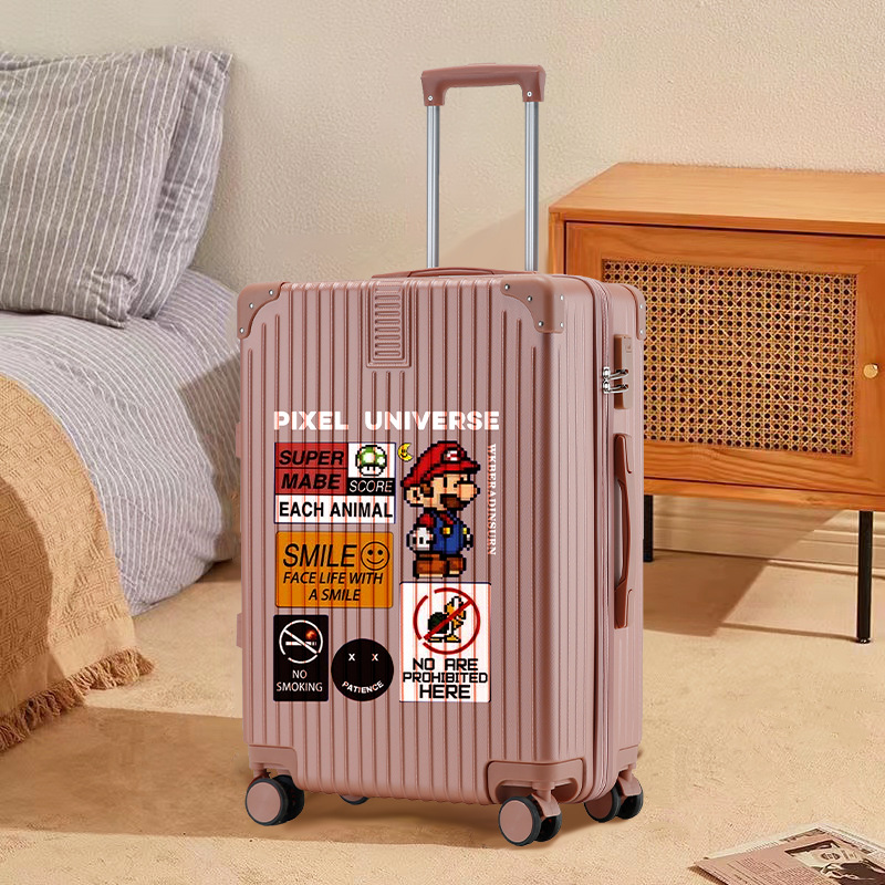 C31050Super Mario suitcase for boys trendy high value cool travel trolley case for female students password leather