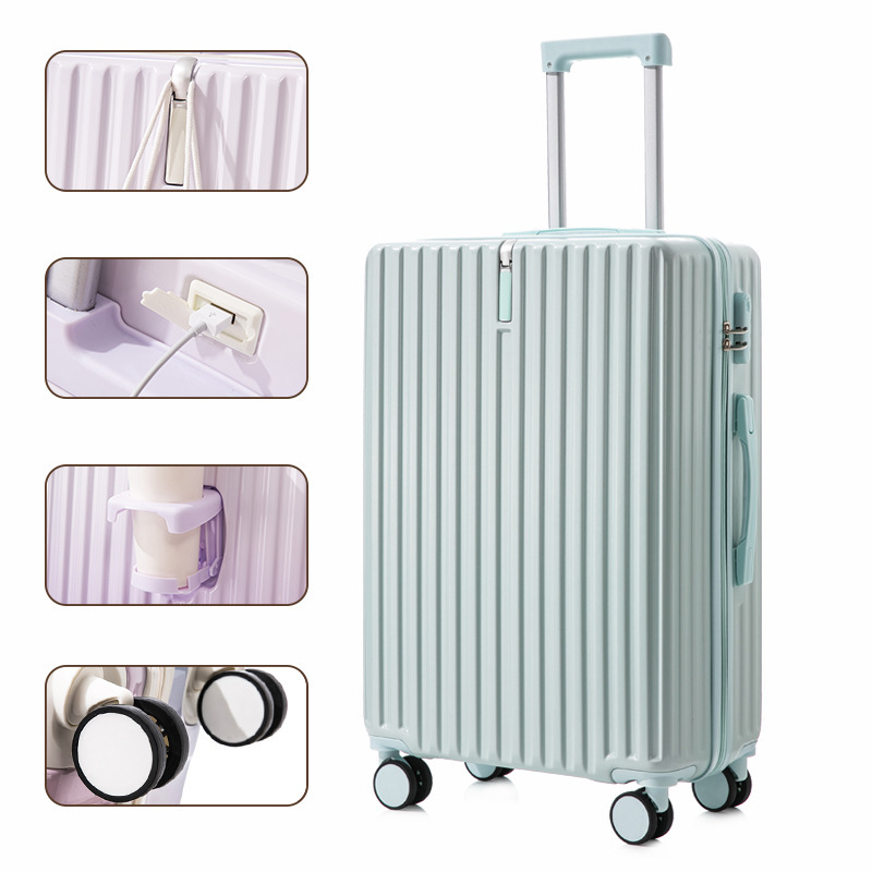 All-match small fresh gradient color suitcase high value simple trolley case student password lock suitcase