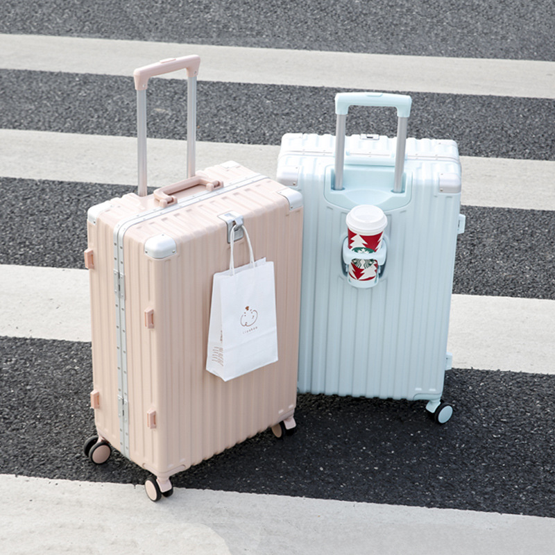 C31037New small fresh suitcase USB charging trolley case boarding case universal wheel suitcase password box